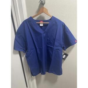 Dickies EDS Signature Women's V-Neck Scrub Top, Navy Size L
